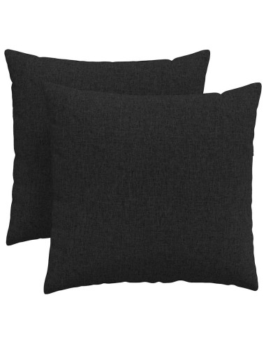 Cuscini da Divano 2 pcs Nero 45 x 45 cm Tessuto