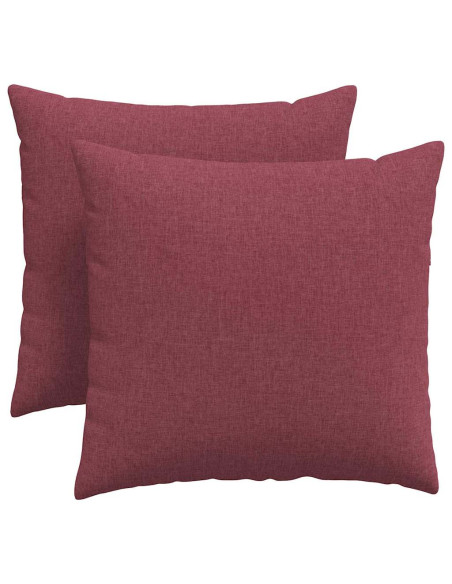Cuscini da Divano 2 pcs Rosso Vino 45 x 45 cm Tessuto
