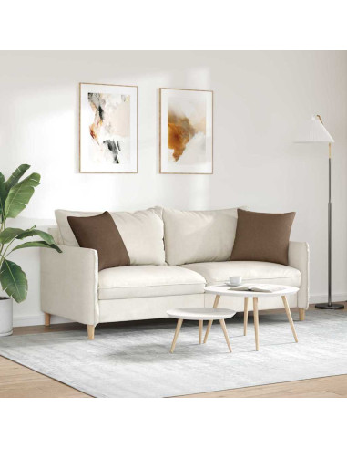 Cuscini da Divano 2 pcs Marrone 45 x 45 cm Tessuto