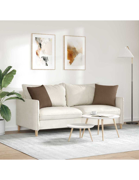 Cuscini da Divano 2 pcs Marrone 45 x 45 cm Tessuto