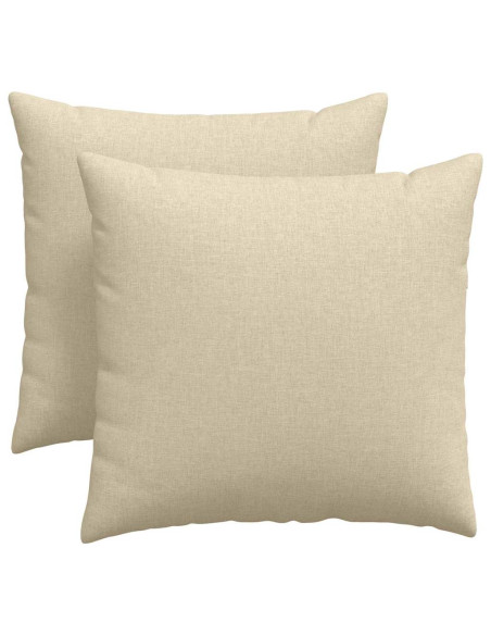 Cuscini da Divano 2 pcs Crema 45 x 45 cm Tessuto