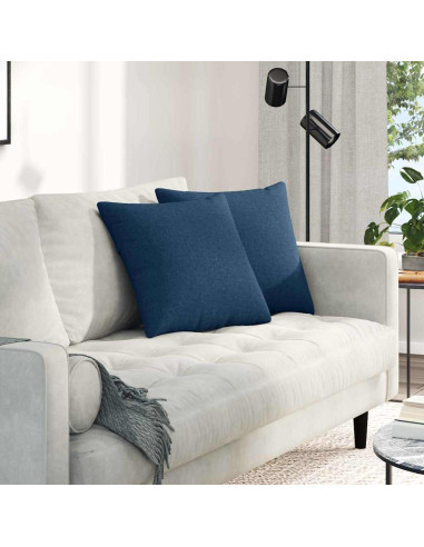 Cuscini da Divano 2 pcs Blu 45 x 45 cm Tessuto
