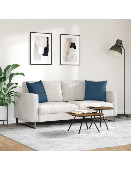 Cuscini da Divano 2 pcs Blu 45 x 45 cm Tessuto