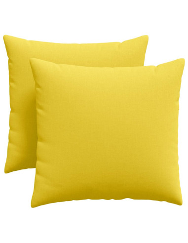 Cuscini da Divano 2 pcs Giallo Chiaro 45 x 45 cm Tessuto
