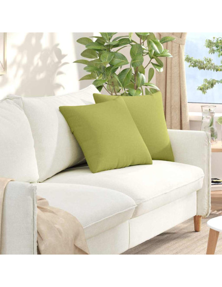 Cuscini da Divano 2 pcs Verde chiaro 45 x 45 cm Tessuto
