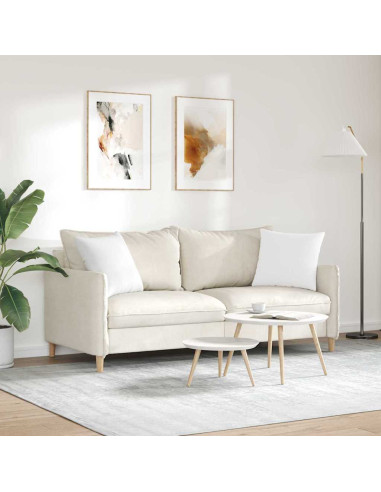 Cuscini da Divano 2 pcs Bianco 45 x 45 cm Tessuto