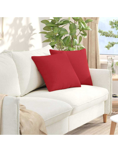 Cuscini da Divano 2 pcs Rosso 45 x 45 cm Tessuto