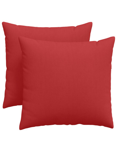 Cuscini da Divano 2 pcs Rosso 45 x 45 cm Tessuto