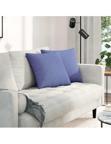 Cuscini da Divano 2 pcs Blu 45 x 45 cm Tessuto