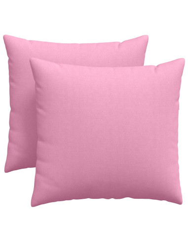 Cuscini da Divano 2 pcs Rosa 45 x 45 cm Tessuto