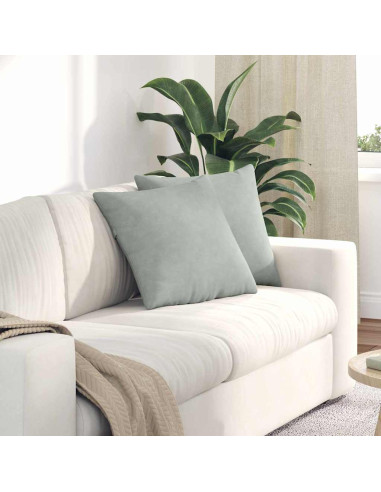 Cuscini da Divano 2 pcs Grigio chiaro 45 x 45 cm