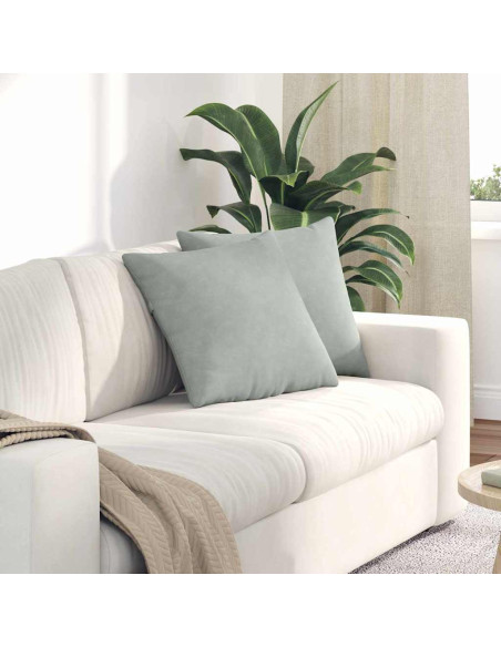 Cuscini da Divano 2 pcs Grigio chiaro 45 x 45 cm