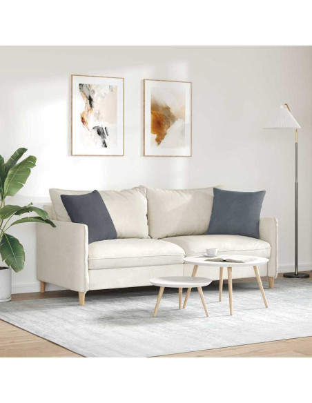 Cuscini da Divano 2 pcs Grigio scuro 45 x 45 cm