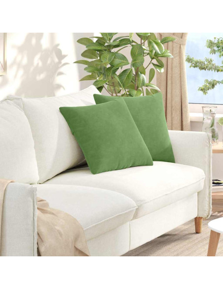 Cuscini da Divano 2 pcs Verde chiaro 45 x 45 cm
