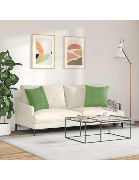 Cuscini da Divano 2 pcs Verde chiaro 45 x 45 cm