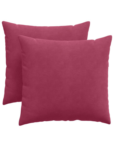 Cuscini da Divano 2 pcs Rosso Vino 45 x 45 cm Tessuto in Cords