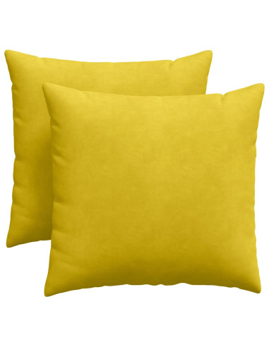 Cuscini da Divano 2 pcs Giallo 45 x 45 cm Tessuto in Cords