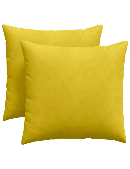 Cuscini da Divano 2 pcs Giallo 45 x 45 cm Tessuto in Cords