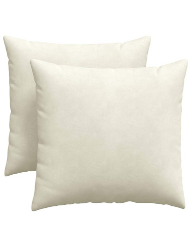 Cuscini da Divano 2 pcs Crema 45 x 45 cm Tessuto in Cords
