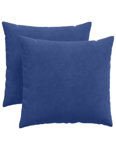 Cuscini da Divano 2 pcs Blu Polizia 45 x 45 cm Tessuto in Cords