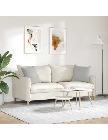 Cuscini da Divano 2 pcs Grigio chiaro 45 x 45 cm Tessuto