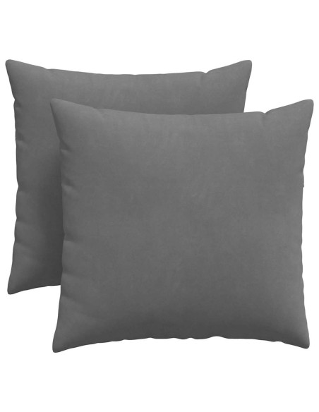 Cuscini da Divano 2 pcs Grigio scuro 45 x 45 cm Tessuto