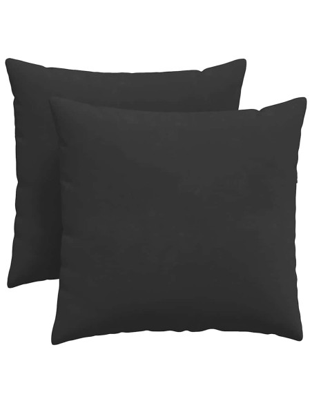 Cuscini da Divano 2 pcs Nero 45 x 45 cm Tessuto