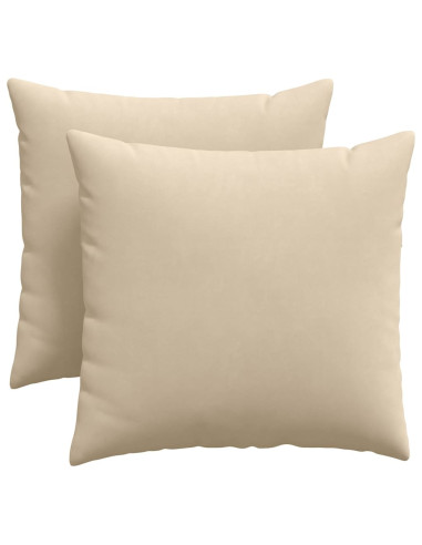 Cuscini da Divano 2 pcs Crema 45 x 45 cm Tessuto
