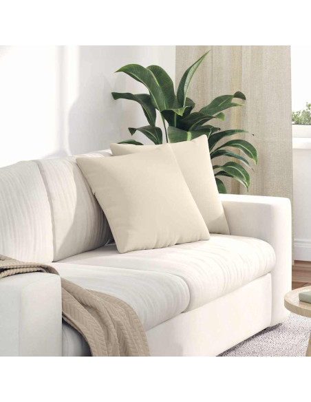 Cuscini da Divano 2 pcs Beige 45 x 45 cm Tessuto