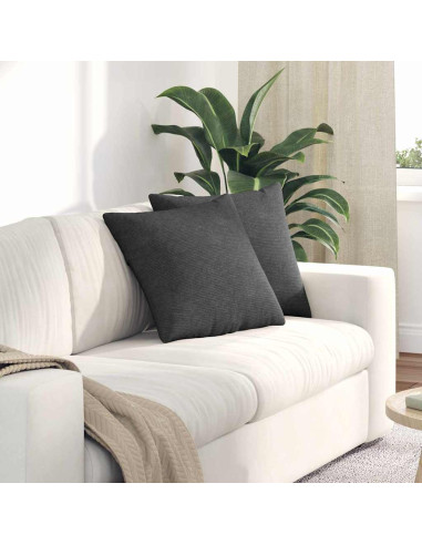 Cuscini da Divano 2 pcs Grigio scuro 45 x 45 cm