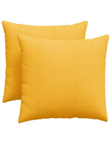 Cuscini da Divano 2 pcs Giallo Chiaro 45 x 45 cm