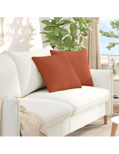 Cuscini da Divano 2 pcs Rosso Arancio 45 x 45 cm