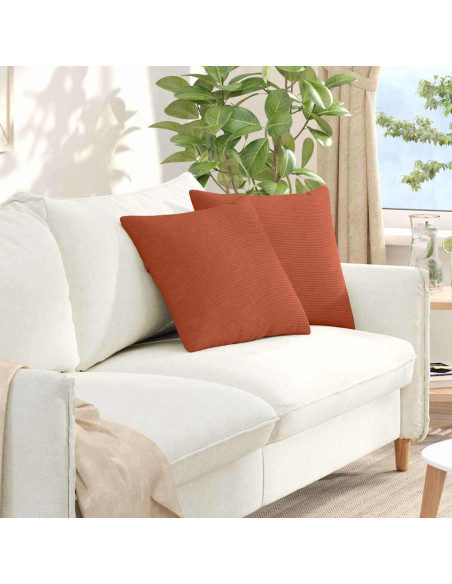 Cuscini da Divano 2 pcs Rosso Arancio 45 x 45 cm