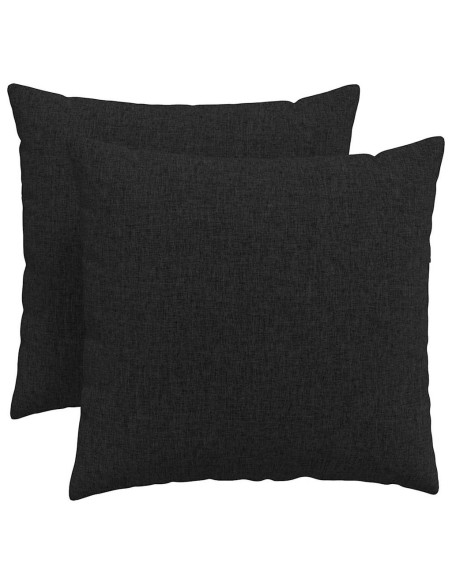 Cuscini da Divano 2 pcs Nero 50 x 50 cm Tessuto