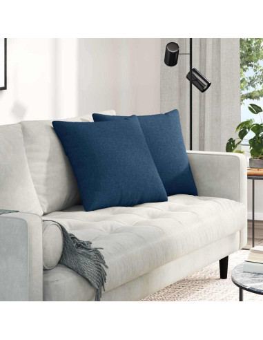 Cuscini da Divano 2 pcs Blu 50 x 50 cm Tessuto