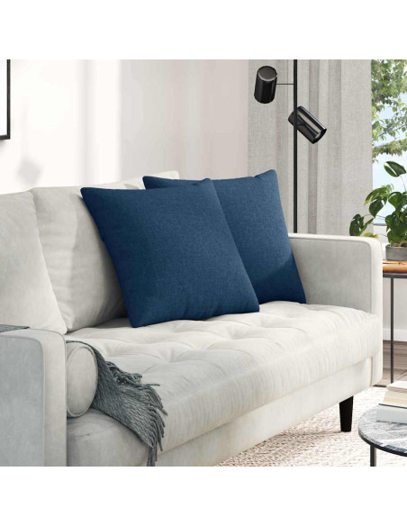 Cuscini da Divano 2 pcs Blu 50 x 50 cm Tessuto
