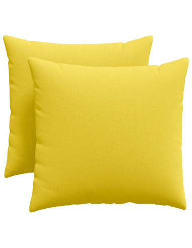 Cuscini da Divano 2 pcs Giallo Chiaro 50 x 50 cm Tessuto