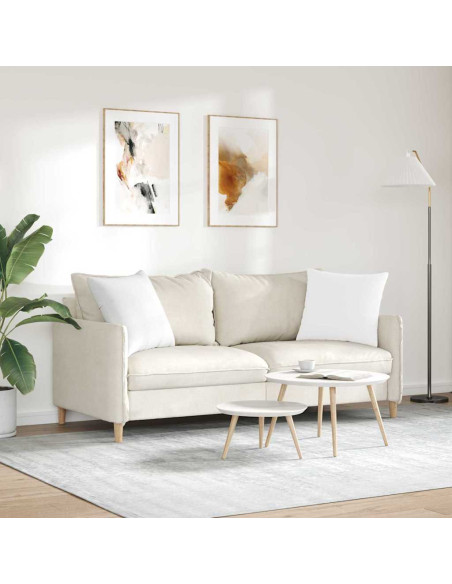 Cuscini da Divano 2 pcs Bianco 50 x 50 cm Tessuto