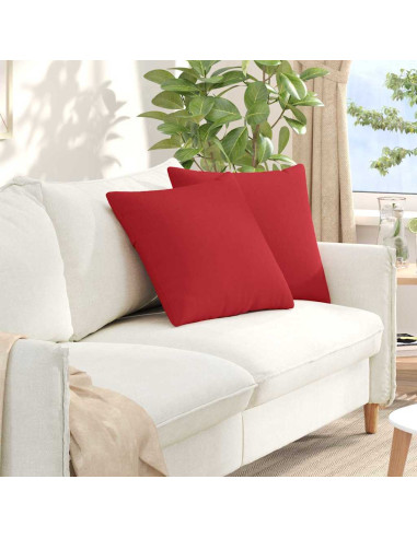 Cuscini da Divano 2 pcs Rosso 50 x 50 cm Tessuto