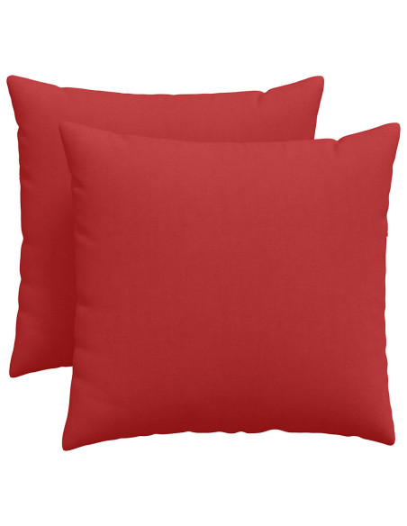 Cuscini da Divano 2 pcs Rosso 50 x 50 cm Tessuto