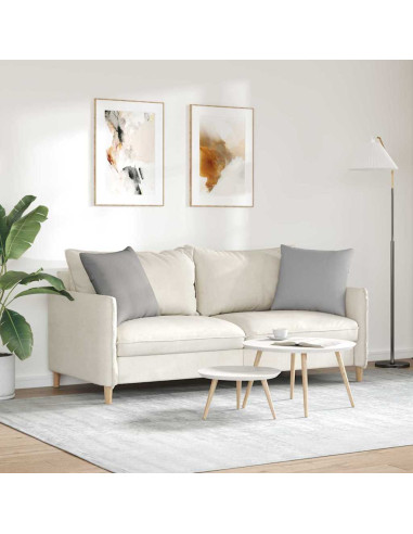 Cuscini da Divano 2 pcs Grigio 50 x 50 cm Tessuto