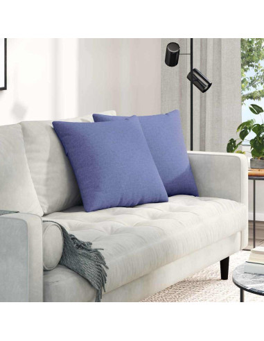 Cuscini da Divano 2 pcs Blu 50 x 50 cm Tessuto