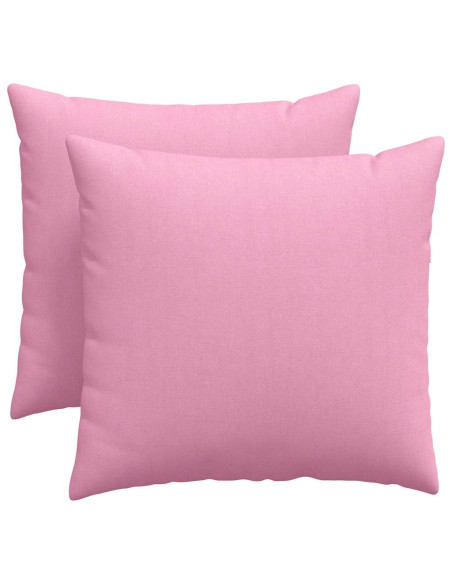 Cuscini da Divano 2 pcs Rosa 50 x 50 cm Tessuto