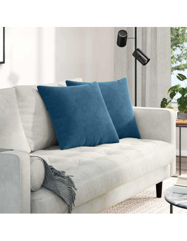 Cuscini da Divano 2 pcs Blu 50 x 50 cm Tessuto in Cords