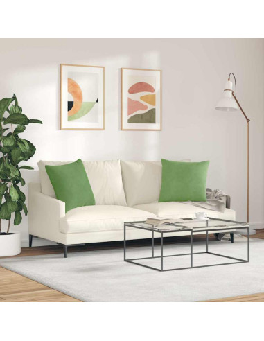Cuscini da Divano 2 pcs Verde chiaro 50 x 50 cm