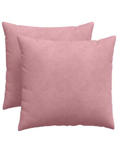 Cuscini da Divano 2 pcs Rosa 50 x 50 cm Tessuto in Cords