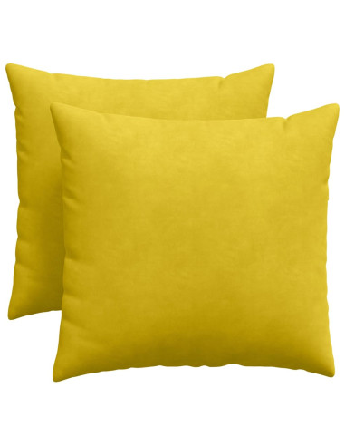 Cuscini da Divano 2 pcs Giallo 50 x 50 cm Tessuto in Cords