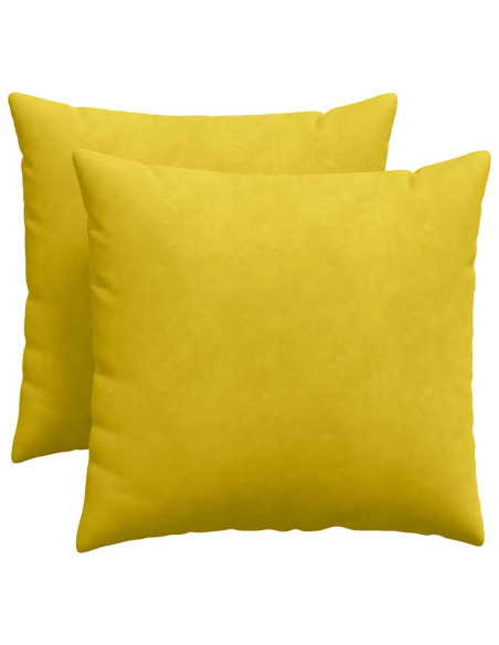 Cuscini da Divano 2 pcs Giallo 50 x 50 cm Tessuto in Cords