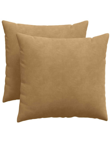 Cuscini da Divano 2 pcs Marrone 50 x 50 cm Tessuto in Cords