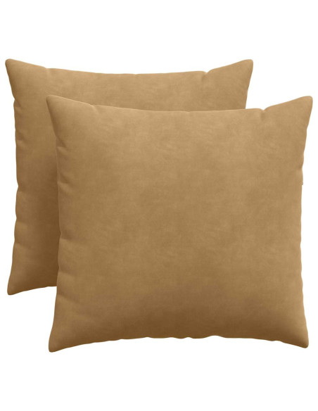Cuscini da Divano 2 pcs Marrone 50 x 50 cm Tessuto in Cords